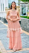 Zaveri Skypio Exclusive Wedding Wear Georgette Embroidery Work Ready Made Collection